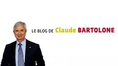 Logo du blog de Claude Bartolone avec son portrait.