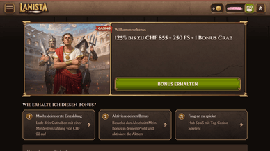 Online Casino Lanista Willkommensbonus 