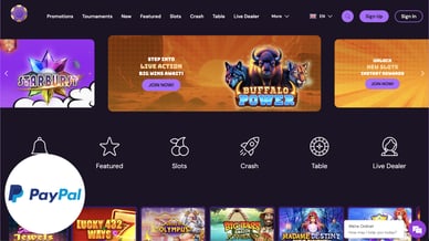 paypal casino list