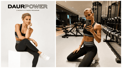 Caro Daur Daur Power Fitnessprogramm – Werbefoto und Gym-Selfie im Fitnessstudio