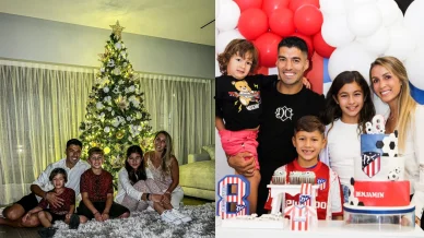 Luis Suárez familia y vida personal Luis Suárez con su esposa e hijos