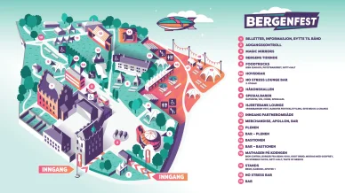 Kart over festivalen