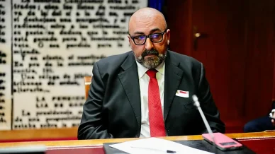 Koldo García durante una comparecencia en el Senado