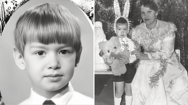 Дитячі фотографії відомого українського коміка Євгена Кошового