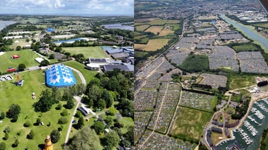isle of wight festival aerial view