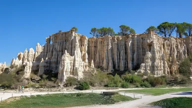 Structures érodées caractéristiques des Orgues d’Ille-sur-Têt. Détail des parois sculptées des Orgues d’Ille-sur-Têt.