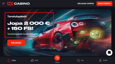 Tervetuliaisbonus N1 Interactive Ltd casino