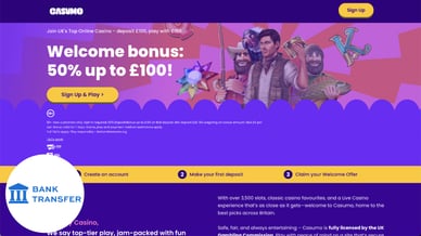 online casino with online bank transfer deposit