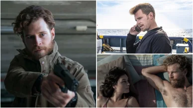 Álvaro Cervantes durante el rodaje de series