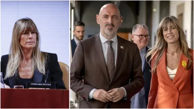 Begoña Gómez con el rector de la UCM