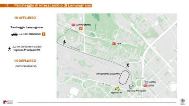 Mappa del parcheggio di Lampugnano I-Days Milano