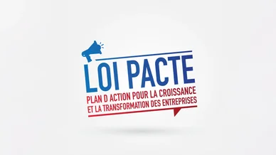 Logo officiel de la loi PACTE concernant la transformation des entreprises et les Allergènes alimentaires.