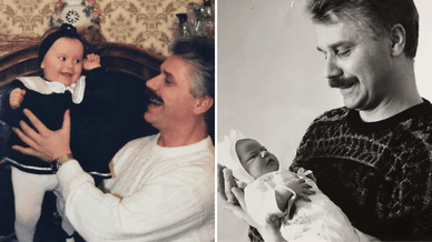 Народний артист України Павло Зібров разом зі своєю донькою Діаною у її дитячі роки