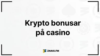 Krypto bonusar på casino - Texten på bilden med Znaki FM:s logotyp