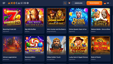 Slots im Axe Casino