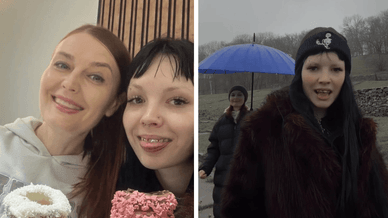 Співачка Кажанна з мамою