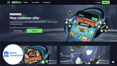 casino sites that accept fast bank transfer