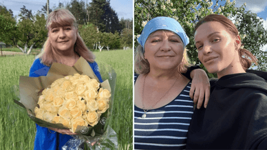 Аліна Доротюк разом зі своєю мамою