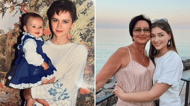 Катерина Тишкевич разом зі своєю мамою