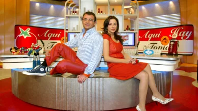Jorge Javier Vázquez y Carmen Alcayde en «Aquí hay tomate»