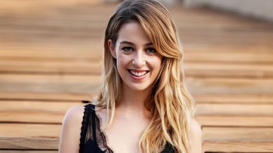 Victoria Guerra num fotograma dinâmico