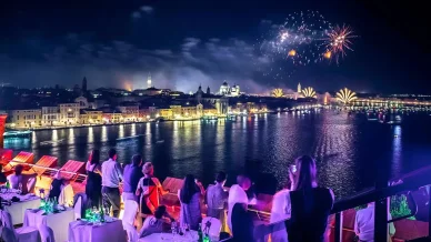 Vista dalla terrazza sulla Festa del Redentore