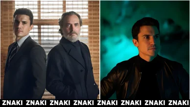 Álex González durante el rodaje de series