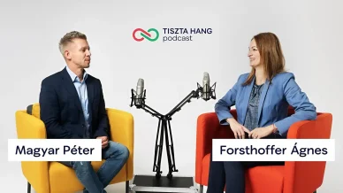 Részlet Peter Majar és Agnes Forsthofer podcastjából Magyar Péter Forsthoffer Ágnes