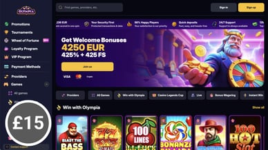casino deposit £15