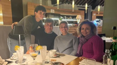 Jasmine Paolini con la famiglia