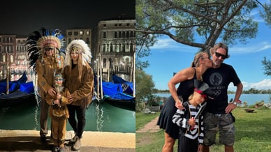 Tina Maze, Andrea Massi in hčerka Anouk