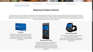 Erilaiset VISA-kortit