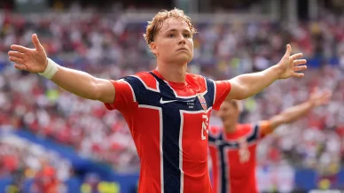 Andreas Schjelderup på det norske landslaget Andreas Schjelderup på det norske landslaget
