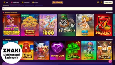 slottimonsteri kasinopelit