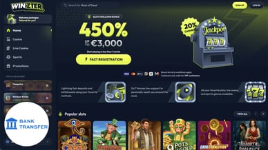 bank transfer deposit casino