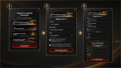 Casina belépés és regisztrációs folyamat online felületen