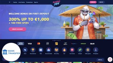online casino bank transfer deposit