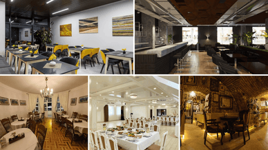 Кафе «Амстердам», ресторан «Бетон», ресторан-антикварня «ШпиндеL`» та банкетний зал «Династія»