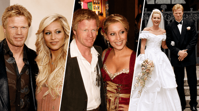 Oliver Kahn mit einer Partnerin bei gesellschaftlichen Anlässen und an seinem Hochzeitstag mit weißem Brautkleid