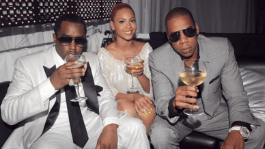 Бейонсе і Jay-Z на приватній вечірці, яку влаштував P Diddy