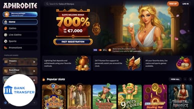 top bank transfer casino