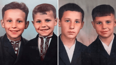 Павло Зібров разом зі своїм братом Володимиром у дитячі та юнацькі роки