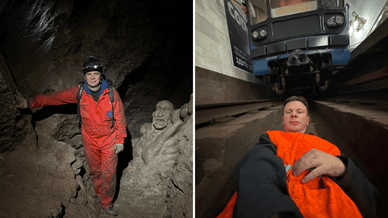 Дмитро Комаров під землею