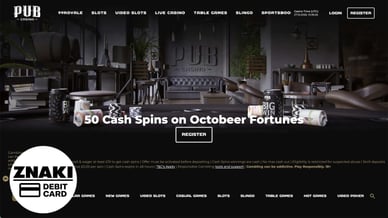 pub casino debit card