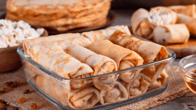 Налисники з сирною начинкою