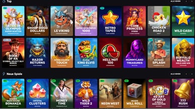 Slot Lonuge: Verfügbare Spiele im Casino