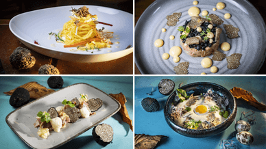 Restaurantgerichte mit Trüffeln, Trüffelfestival Graz