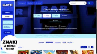 alle 5 euron talletus