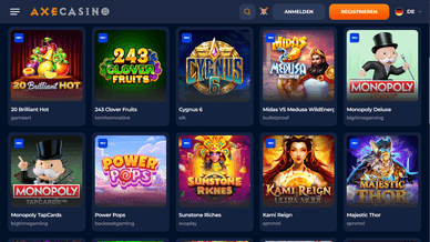 Neue Spiele von Axe Casino