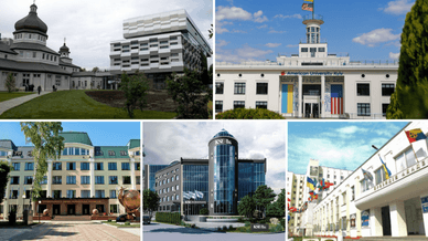 Приватні університети без нмт, Український католицький університет, Амерікан Юніверсіті, Університет імені Альфреда Нобеля, Київська школа економіки та Міжрегіональна академія управління персоналом